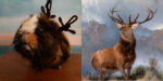 Edwin Landseer, The Monarch of the Glen, ca. 1851; Re-creation: Fiona Elizabeth Griffin