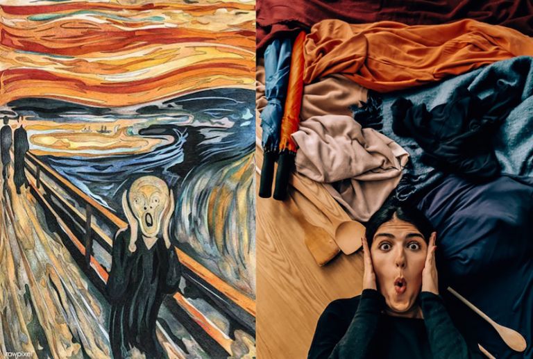 Edvard Munch, The Scream, 1893; Re-creation: @wanderwithnada