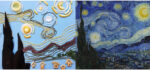 Vincent van Gogh, The Starry Night, 1889; Re-creation: @clairesalvo