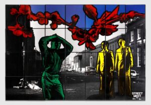 Le opere di Gilbert & George nella viewing room della galleria Ben Brown Fine Arts