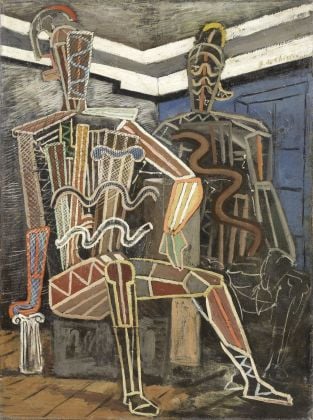Giorgio de Chirico, Manichini guerrieri (Archeologi), 1926, olio su tela, cm 81,3x60