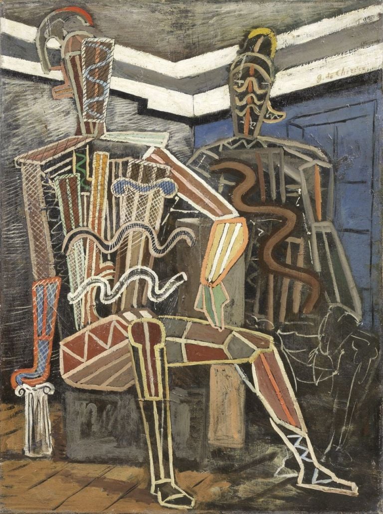 Giorgio de Chirico, Manichini guerrieri (Archeologi), 1926, olio su tela, cm 81,3x60