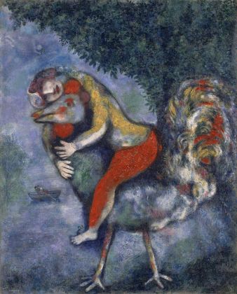 Marc Chagall, Il Gallo, 1928, Madrid, Museo Museo Nazionale Thyssen Bornemisza © Chagall ®, by SIAE 2020