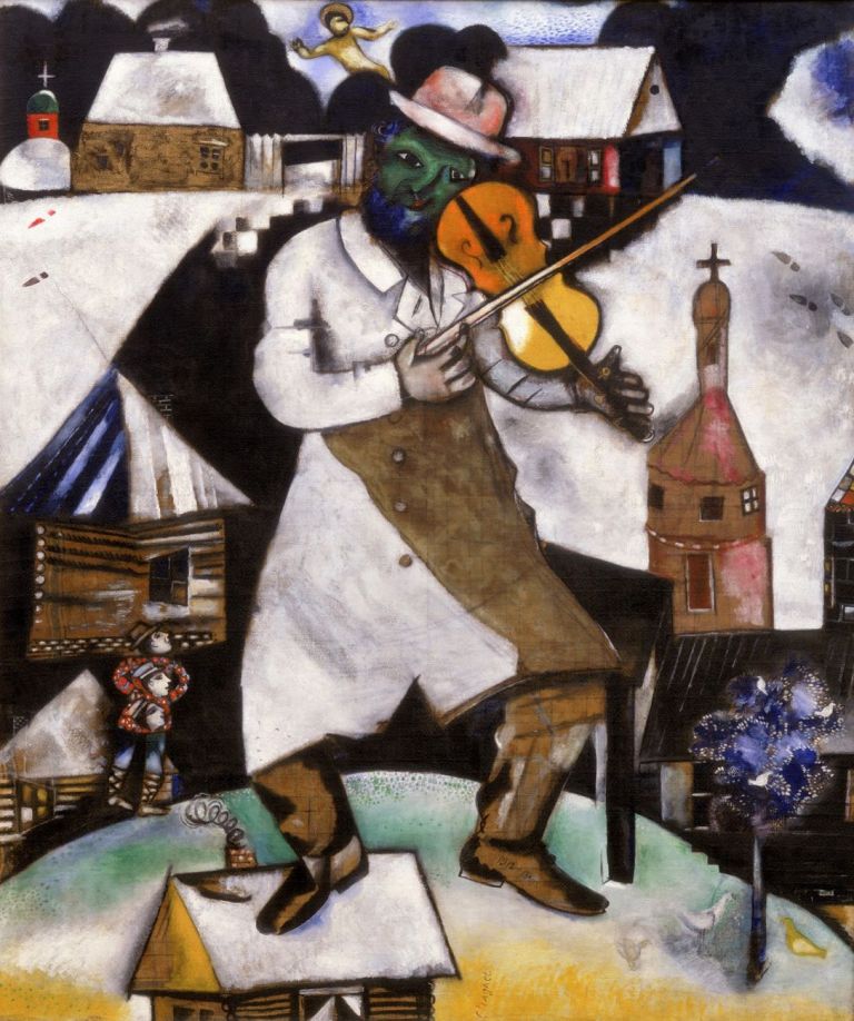 Marc Chagall, Il Violinista, 1912 13, olio su tela, 188×158 cm. Stedelijk Museum, Amsterdam