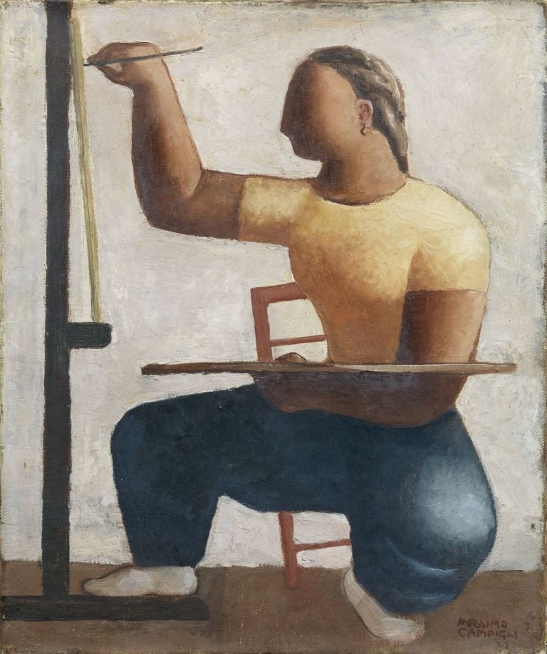 Massimo Campigli, Pittrice, 1927, olio su tela, cm 46,5x38