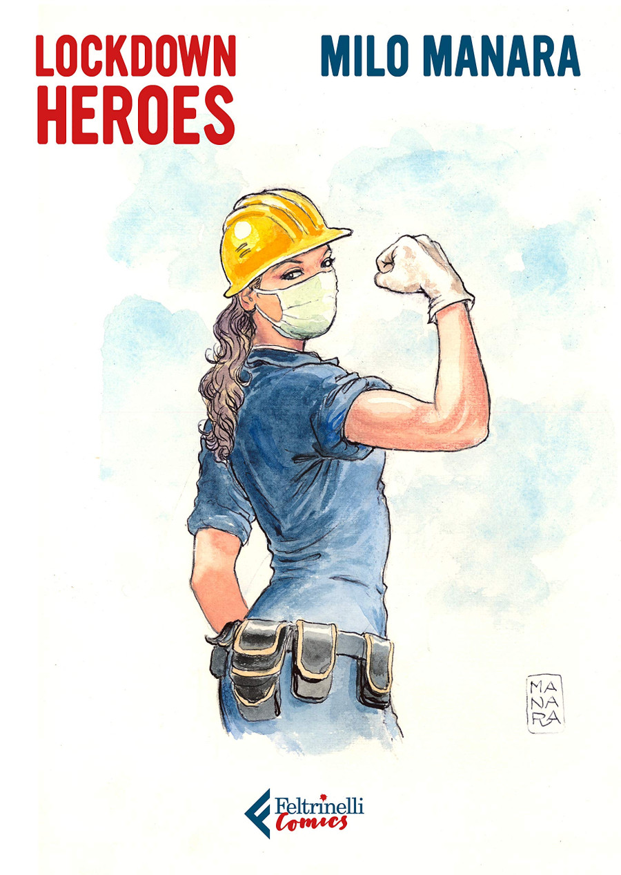 Milo Manara, Lockdown Heroes (Feltrinelli Comics, Milano 2020). Copertina