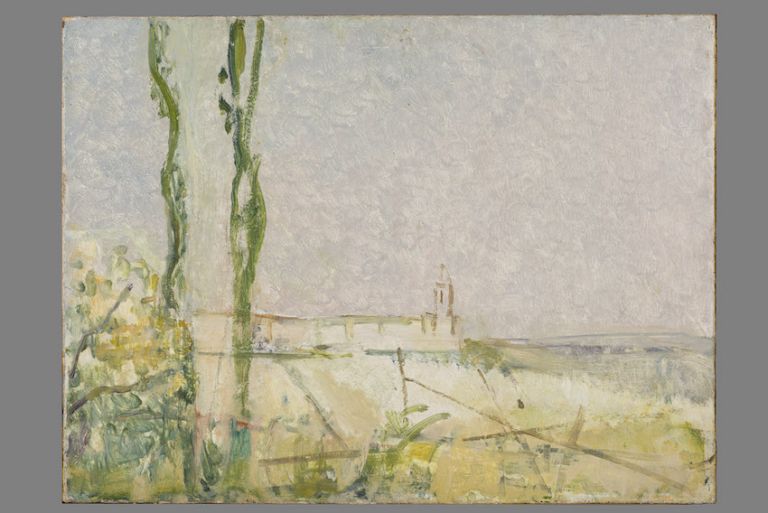 Osvaldo Licini, Paesaggio marchigiano, 1925, olio su tela, collezione privata