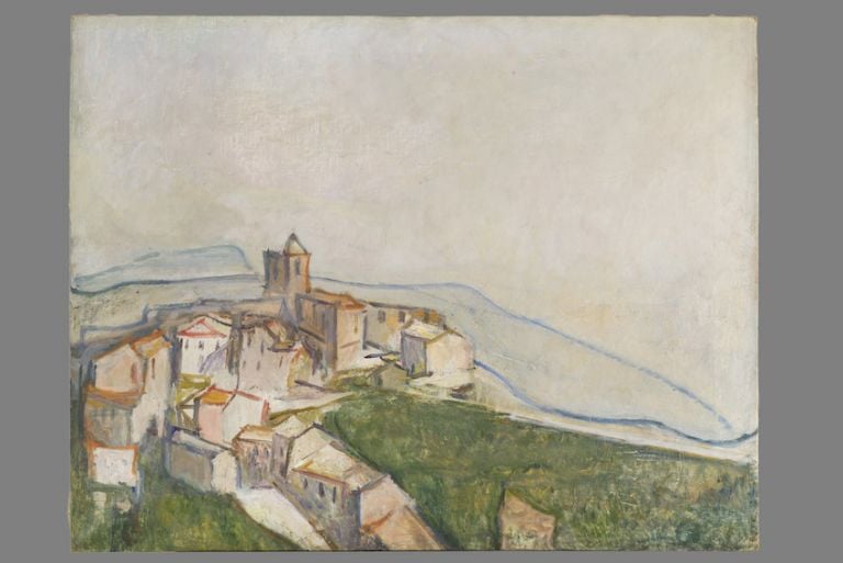 Osvaldo Licini, Paesaggio marchigiano (Montefalcone),1926, olio su tela, collezione privata, Fermo