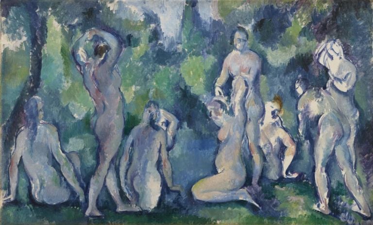 Paul Cézanne, Women Bathing, c. 1895 Oil on canvas, 47 x 77 cm © Ordrupgaard, Copenhagen. Photo: Anders Sune Berg Exhibition organised by Ordrupgaard, Copenhagen and the Royal Academy of Arts