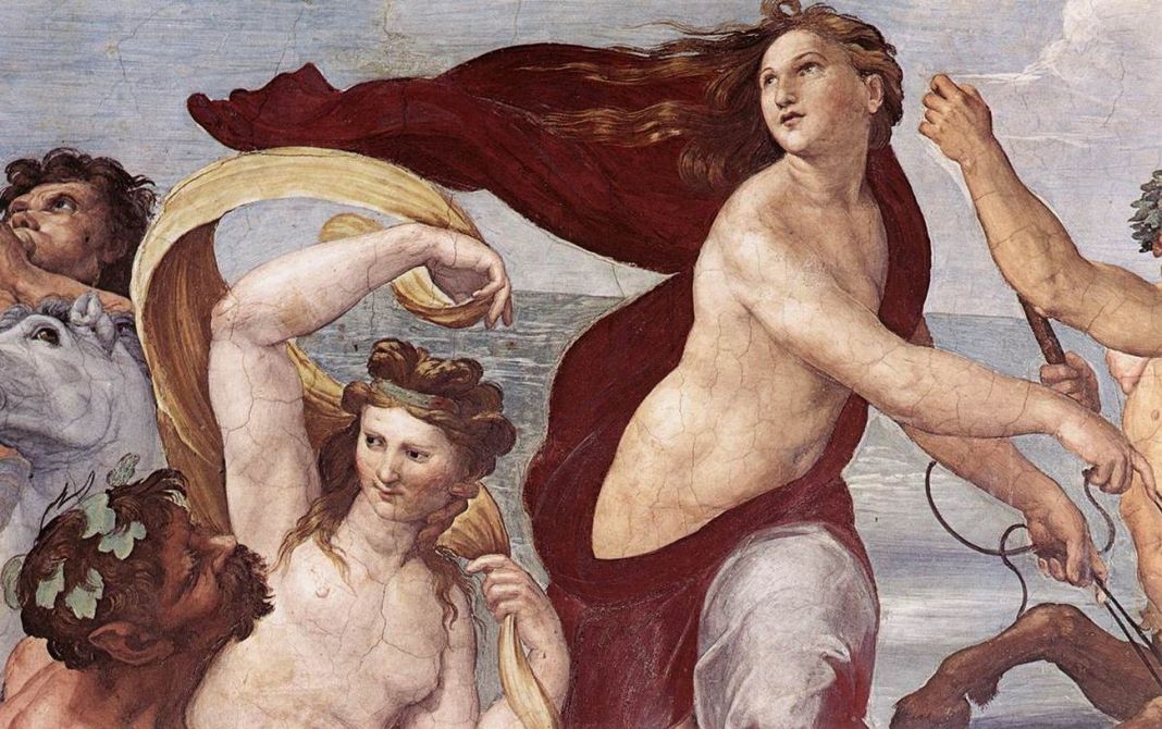 Raffaello Sanzio, Trionfo di Galatea, 1512, affresco, 295x225 cm. Villa Farnesina, Roma