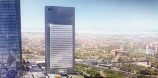 Render del nuovo IE Tower a Madrid. Courtesy IE School of Architecture and Design