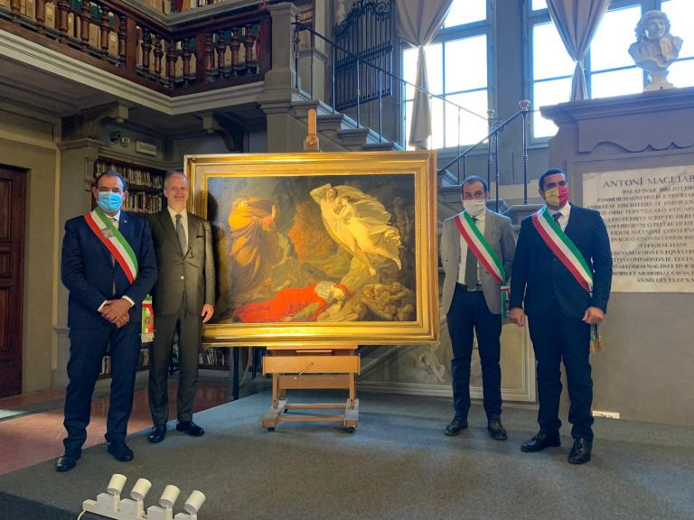 Presentazione della mostra su Dante - foto di gruppo