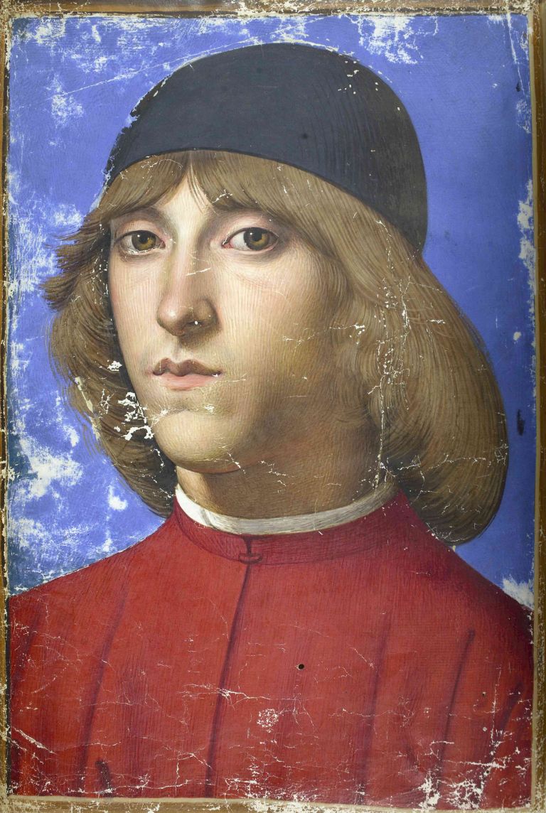 Ritratto a tempera di Piero di Lorenzo de’ Medici, in Omero, Opera (in greco). Firenze, Bernardo de' Nerli, 1488, c.I-II, 433 miniato. Biblioteca Nazionale "Vittorio Emanuele III" Napoli