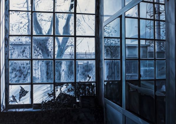 Andrea Chiesi, Eschatos 17, 2018, olio su lino, cm 100x140