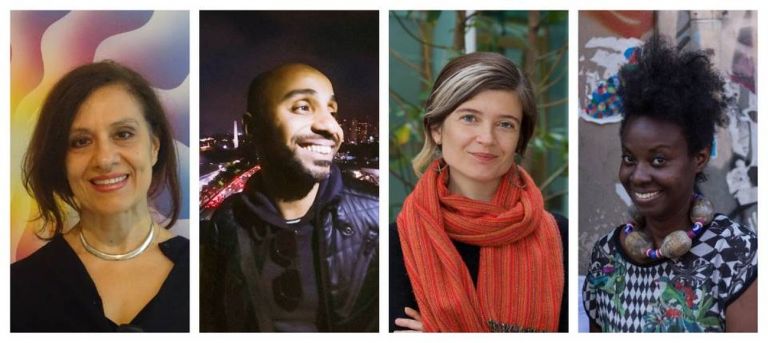 Andrea Giunta, Igor Simões, Dorota Biczel e Fabiana Lopes ⓒ Bienal Mercosur