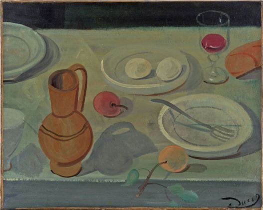 André Derain, Nature morte au pichet et verre de vin, 1938, olio su tela, 43.5x55 cm. Collezione privata © 2020, ProLitteris, Zurich