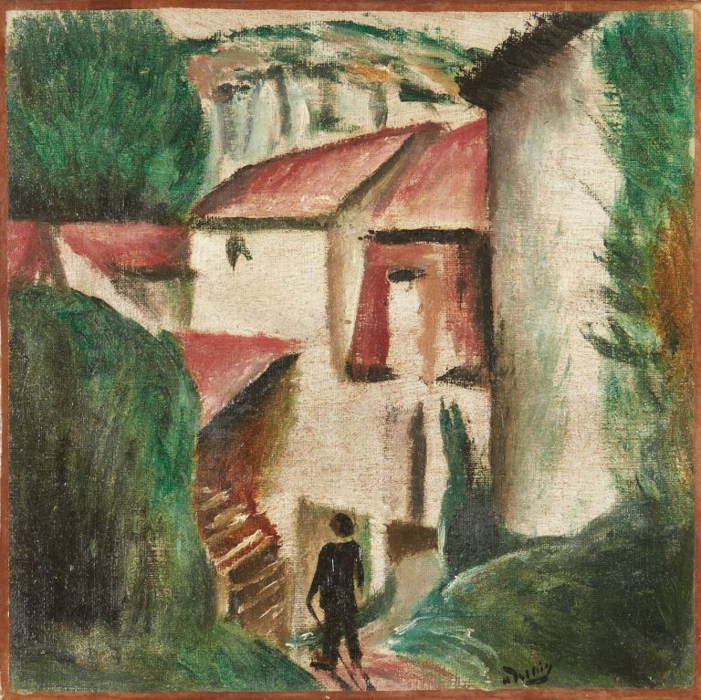 André Derain, Paysage du Lot, 1912, olio su tela, 25x25 cm. Courtesy Galerie Michel Giraud © 2020, ProLitteris, Zurich