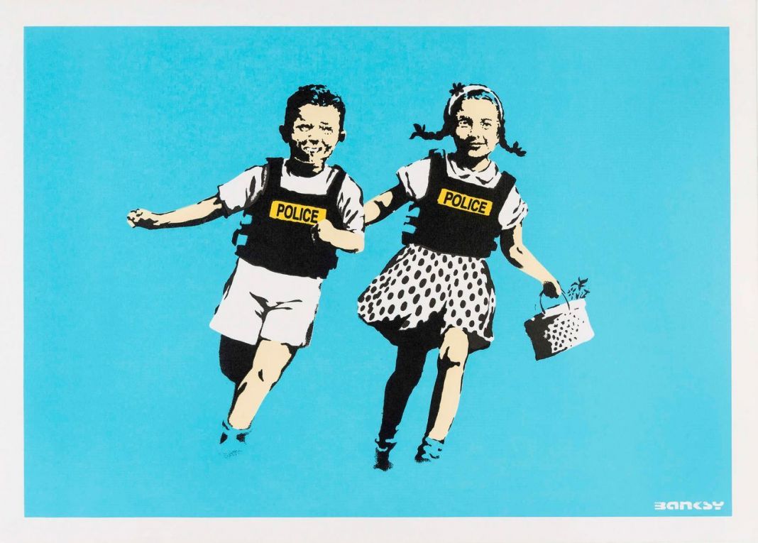 Banksy, Jack & Jill, 2005, serigrafia su carta. Collezione privata