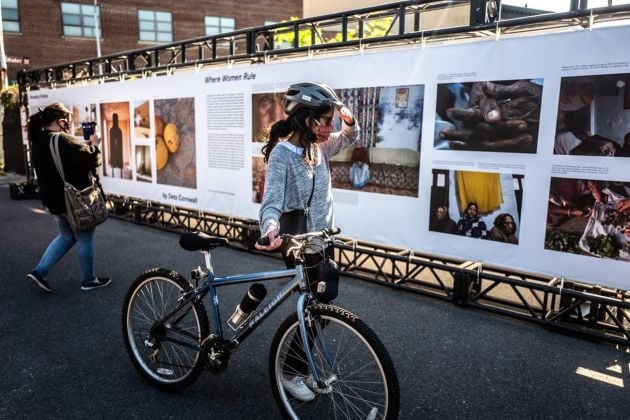 Francesca Magnani. People of the ferry 2020. Connection at a time of social distancing. Photoville 2020, Brooklyn Bridge Park, New York 2020