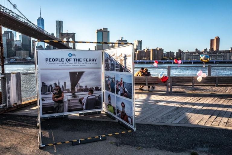 Francesca Magnani. People of the ferry 2020. Connection at a time of social distancing. Photoville 2020, Brooklyn Bridge Park, New York 2020