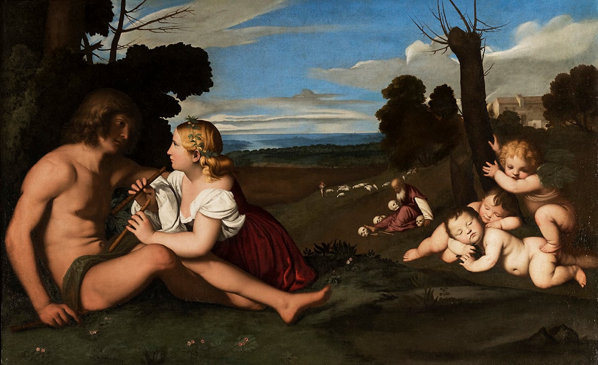 Giovanni Battista Salvi detto Sassoferrato, Le tre età dell'uomo (copia da Tiziano), prima metà del sec. XVII, olio su tela, Galleria Borghese ©Ministero per i beni e le attività culturali e per il turismo - Galleria Borghese