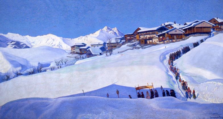 Giovanni Napoleone Pellis, Il viatico in montagna, 1921-22. Udine, Casa Cavazzini – Museo di Arte Moderna e Contemporanea
