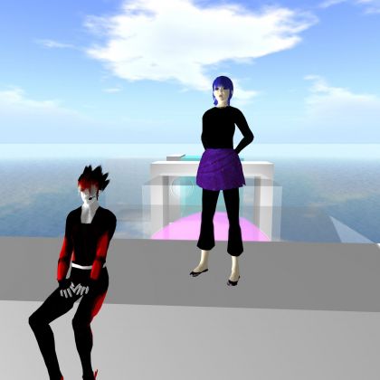 Giugiogia e MariTer Auer nel Brera Academy virtual lab in Second Life nel 2013