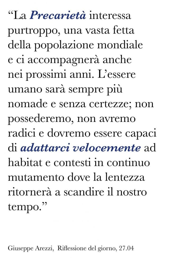 Giuseppe Arezzi, Riflessione del giorno, 27.04 © Wunderkammer