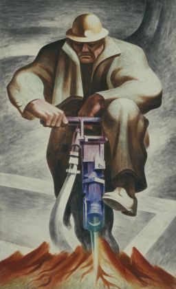 Harold Lehman, The Driller (mural, Rikers Island, New York), 1937. Smithsonian American Art Museum, Washington, DC © Estate of Harold Lehman. Photo Smithsonian American Art Museum, Washington, DC - Art Resource, NY