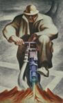 Harold Lehman, The Driller (mural, Rikers Island, New York), 1937. Smithsonian American Art Museum, Washington, DC © Estate of Harold Lehman. Photo Smithsonian American Art Museum, Washington, DC - Art Resource, NY