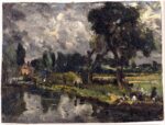 John Constable, Flatford Mill from the Bridge, c. 1814 16, Collection David Thomson
