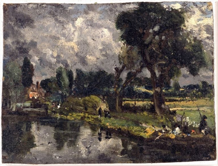 John Constable, Flatford Mill from the Bridge, c. 1814 16, Collection David Thomson