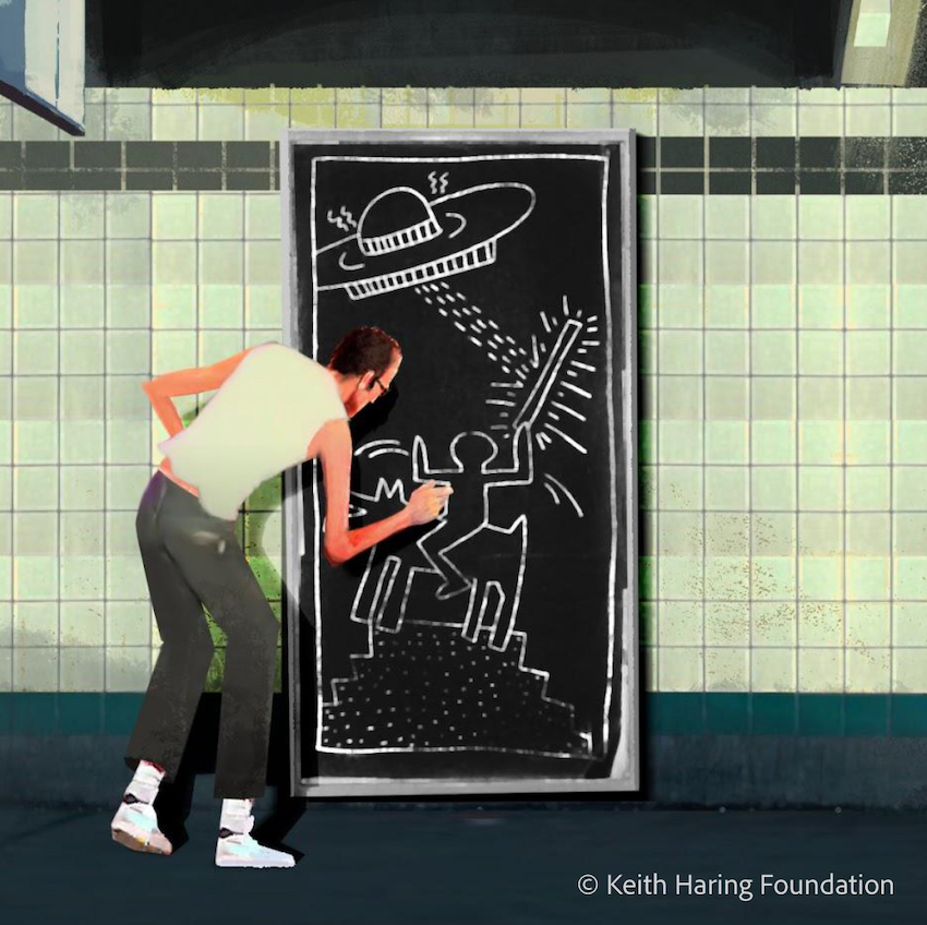 Adobe e la Keith Haring Foundation lanciano 6 pennelli digitali ispirati a Keith Haring - ©Keith Haring Foundation