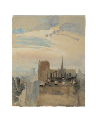 Le Corbusier, Notre Dame e i tetti parigini, 1908, acquerello su carta, 28x22.5 cm. Collezione privata, Svizzera. Photo © Éric Gachet