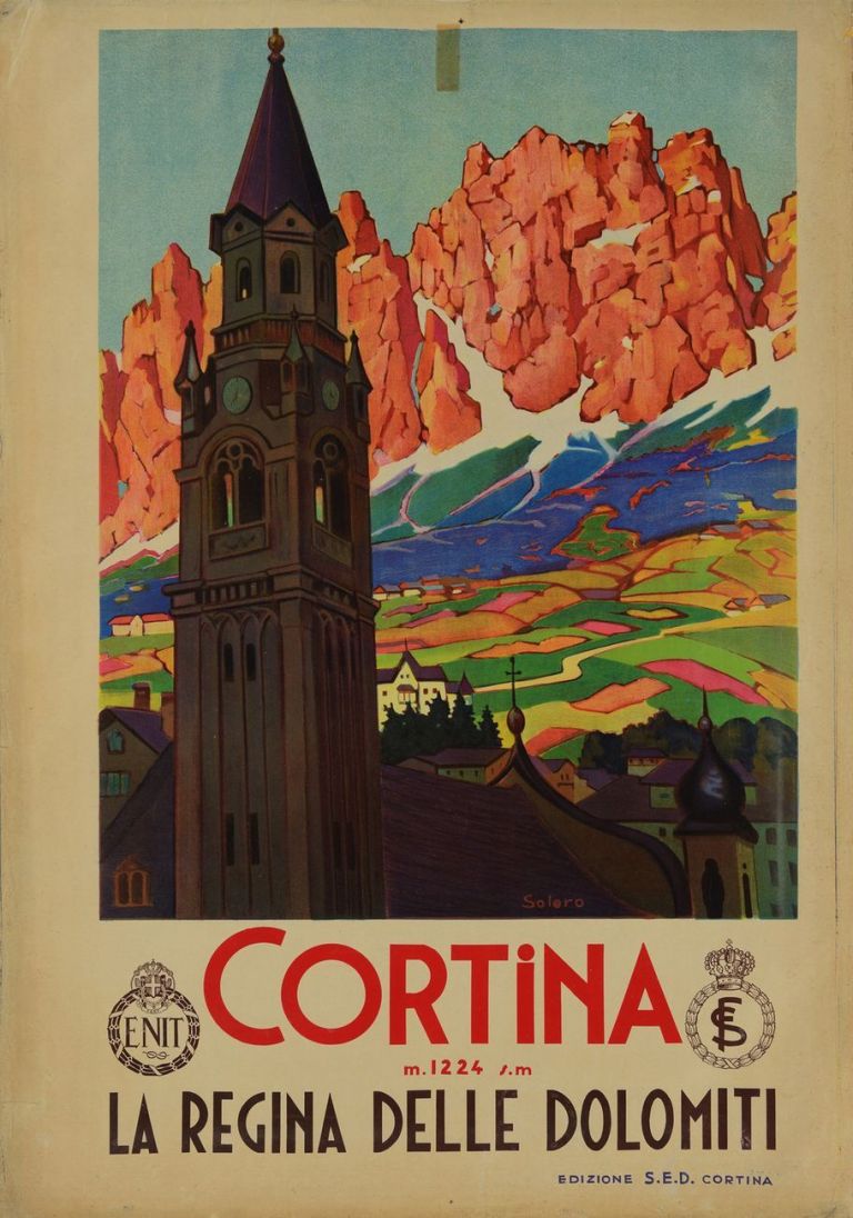 Pio Solero, Cortina. La Regina delle Dolomiti, 1927 39. Treviso, Museo nazionale Collezione Salce, Polo Museale del Veneto