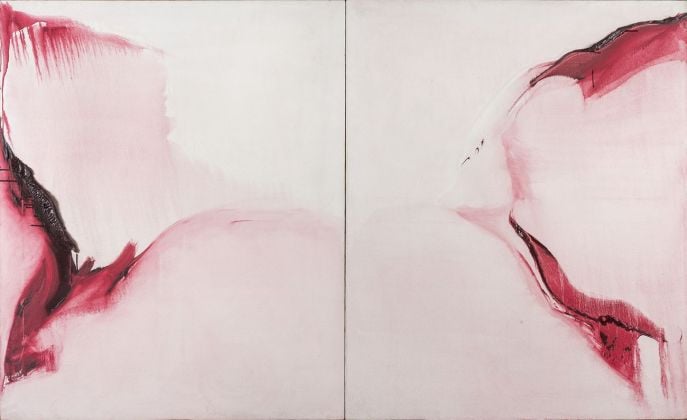 Renata Rampazzi, Composizione, 1977, olio su tela, cm 120x200