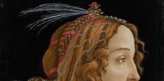 Sandro Botticelli (ca. 1445–1510) Idealised Portrait of a Lady (Portrait of Simonetta Vespucci as Nymph), ca. 1480 Mixed technique on poplar, 81.3 x 54.0 min. 0.3 cm Städel Museum, Frankfurt am Main CC BY-SA 4.0 Städel Museum, Frankfurt am Main - (detail)