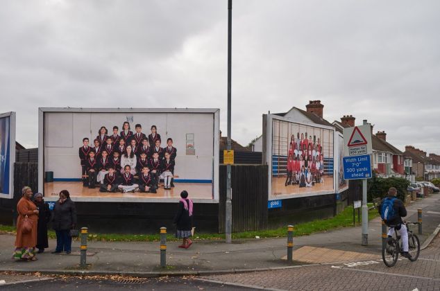 Steve McQueen, Year 3, 2019. Billboard at Chestnut Grove and Sherwood Park Road, Merton. Photo Theo Christelis © Steve McQueen & Tate