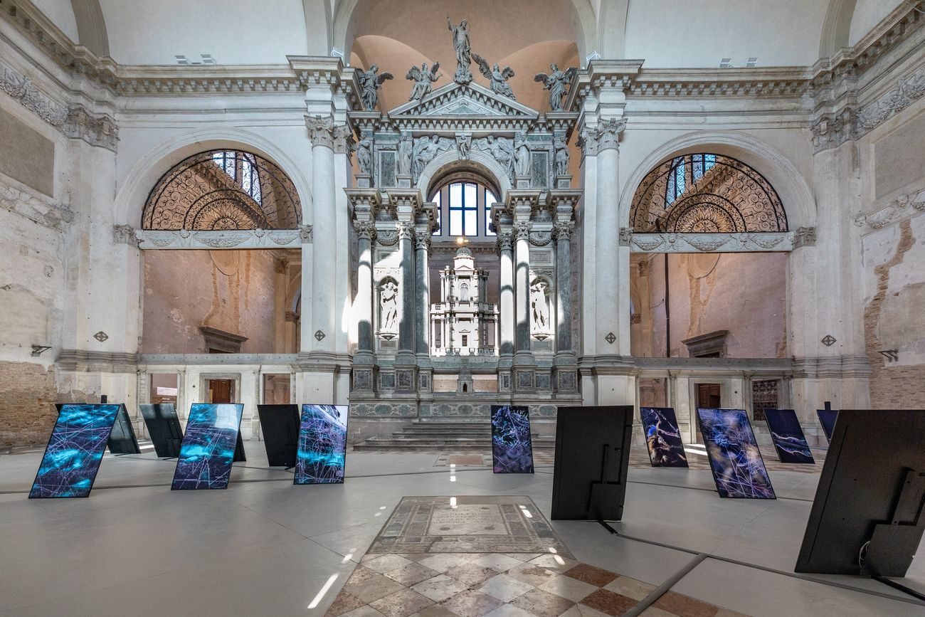 Territorial Agency. Oceans in Transformation. Exhibition view at Ocean Space, Chiesa di San Lorenzo, Venezia 2020. Photo credits Enrico Fiorese