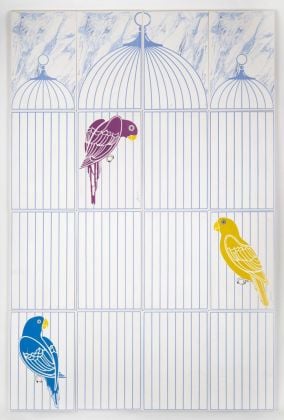 Alfonso Leoni, Collezione Prestige, serie Papageno, 1978, terraglia con serigrafia, Villeroy & Boch, Mettlach, cm 20x30