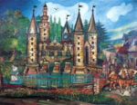 Antonio Ligabue, Castello, 1954, olio su faesite, cm 95x125