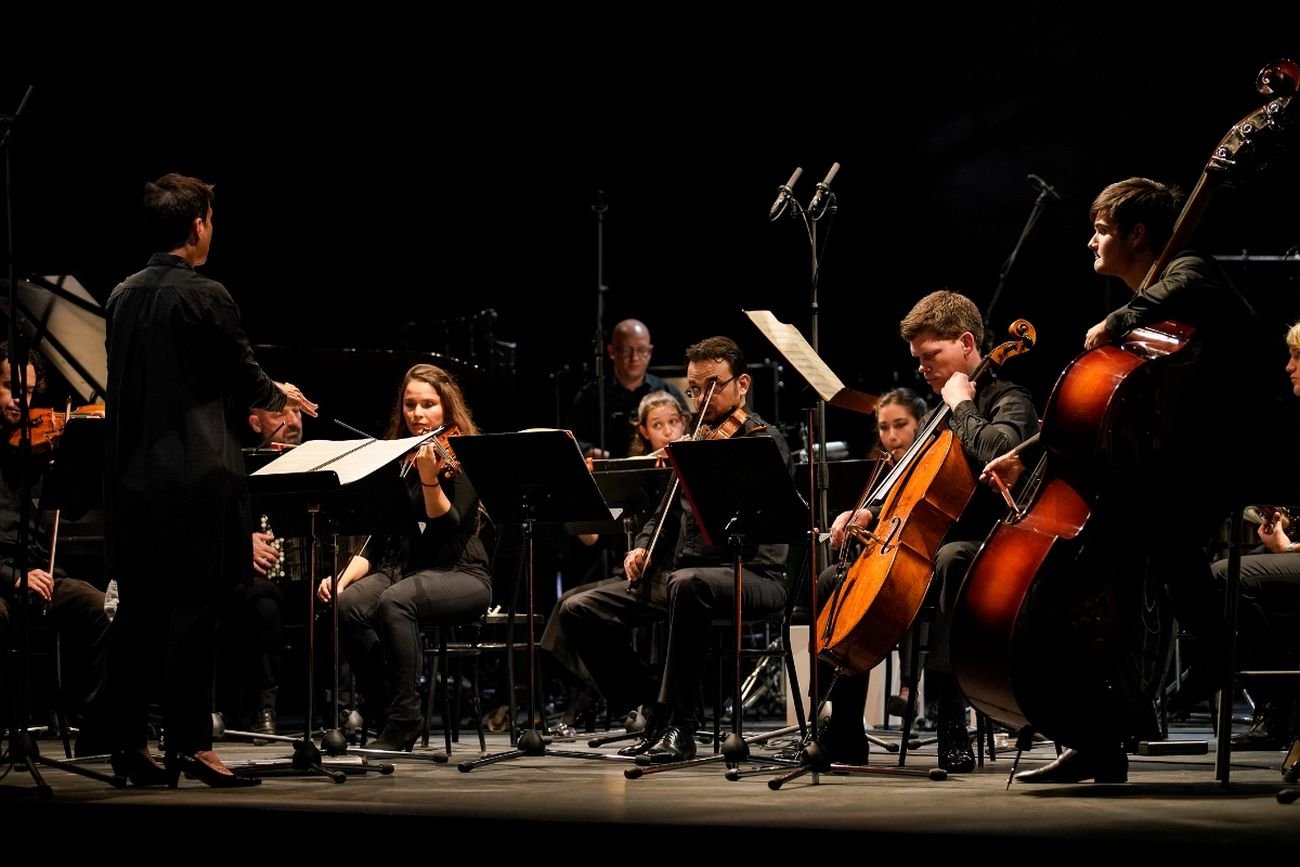 Biennale Musica Venezia 2020. L'Ensemble Oktopus. Courtesy La Biennale di Venezia. Photo Andrea Avezzù