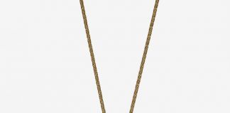 Daniel Kruger, Pendant, 2020, oro, boule in corindone sintetico, due rubini, 105x10x15 mm