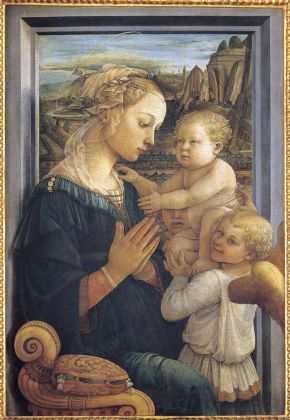 Filippo Lippi, Madonna col Bambino e due angeli, Firenze, Gallerie degli Uffizi