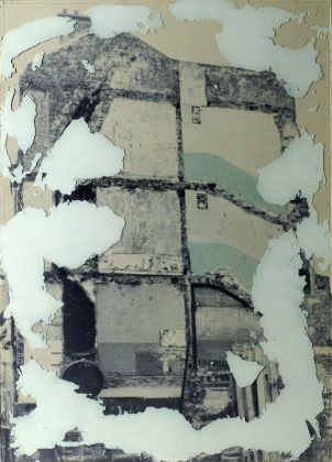 Franco Guerzoni, Affreschi, 1973, scagliola su lastra di vetro su stampa cromogenica, cm 69x49
