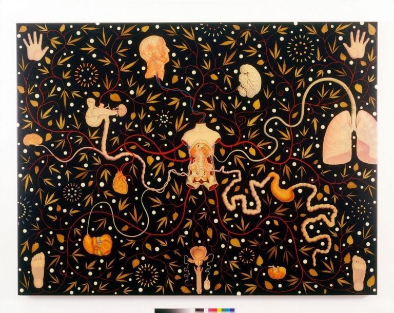 Fred Tomaselli, Torso (Large), 1999 © Fred Tomaselli. Photo Todd White Art