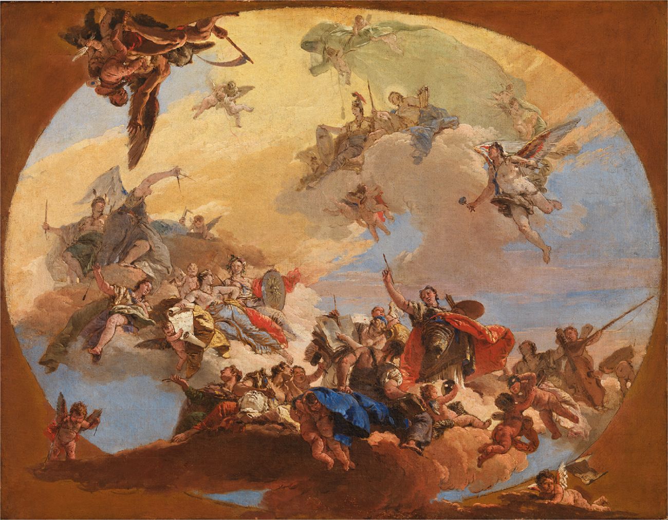 Giambattista Tiepolo, Trionfo delle arti e delle scienze, 1731 ca., olio su tela, 55,5x72 cm. Lisbona, Museu Nacional de Arte Antiga ©MNAA DGPC ADF, Luísa Oliveira