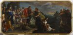 Giambattista Tiepolo, Ulisse scopre Achille tra le figlie di Licomede, 1724 25, olio su tela, 245x520 cm. Collezione Rome Cavalieri. Photo Manusardi Srl Studio Fotografico