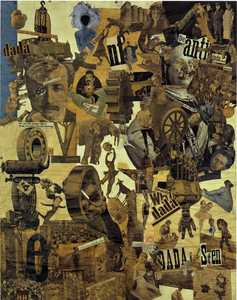 Hannah Höch, Schnitt mit dem Küchenmesser Dada durch die letzte Weimarer Bierbauch Kulturepoche Deutschlands, 1919 20. Staatliche Museen zu Berlin, Berlino