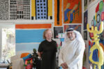 Ibrahim con Maya Alison courtesy National Pavillion degli UAE.